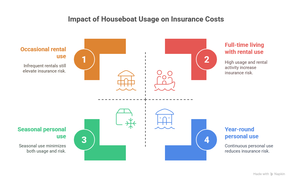 Houseboat insurance cost - How Your Usage Affects Insurance Costs