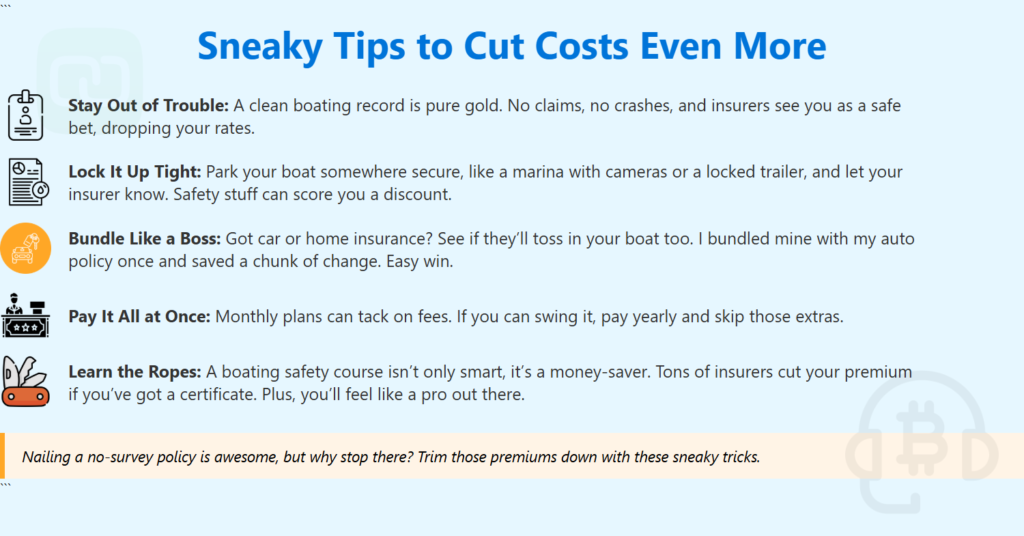 how to cut cots on boat survey