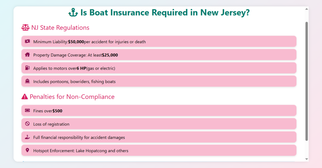 is boat insurance necessary in nj