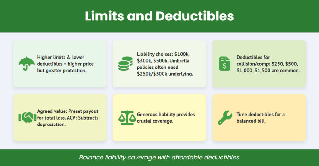 limits and deductibles