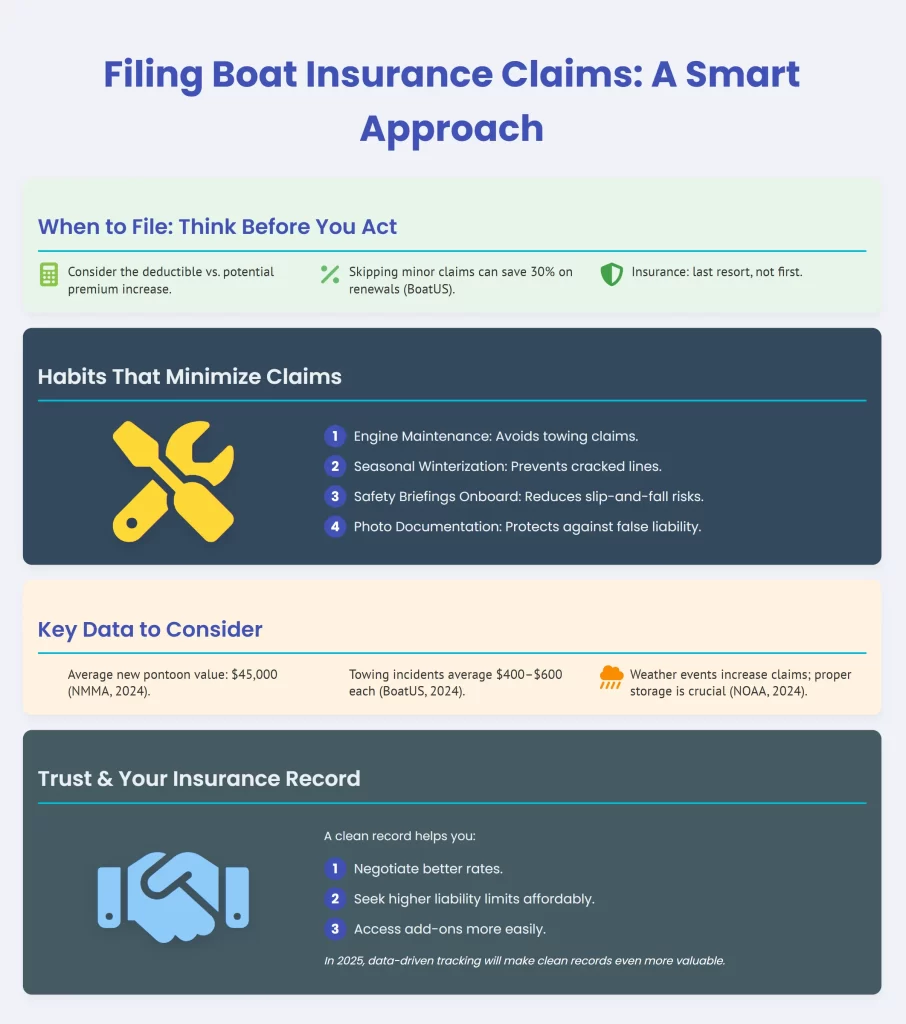 filing boat insurance claims infographic