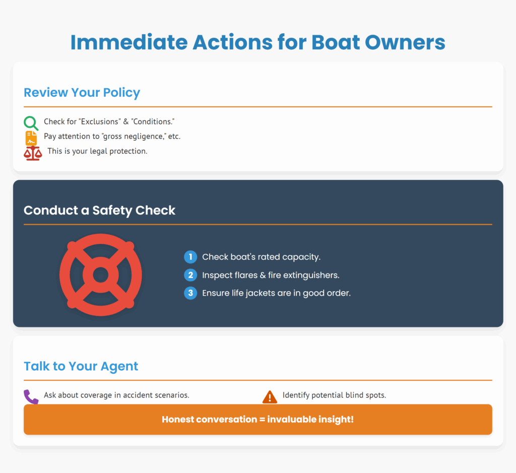 immediate action for boat owners