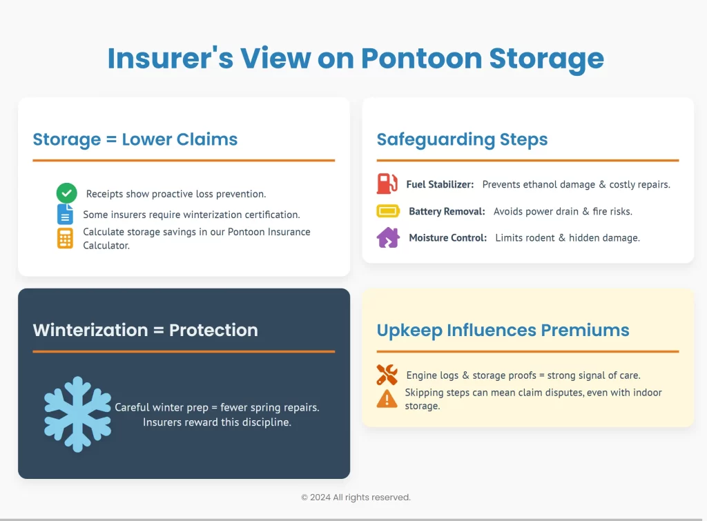 insurers view on pontoon storage - the infographic