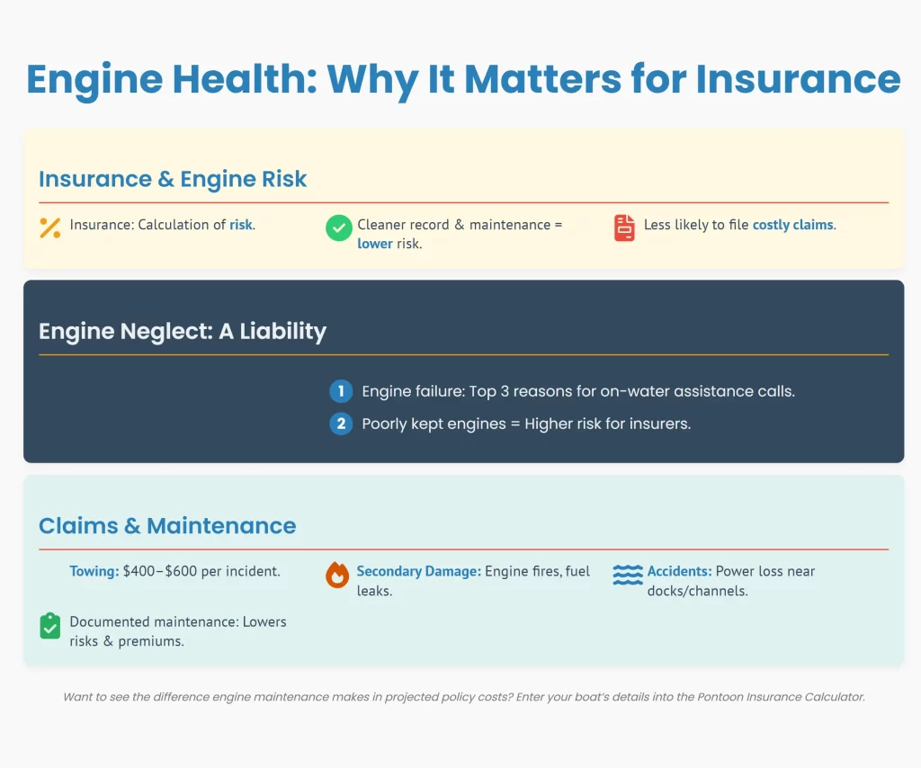 pontoon insurance engine maintenance - why engine health matters infographic