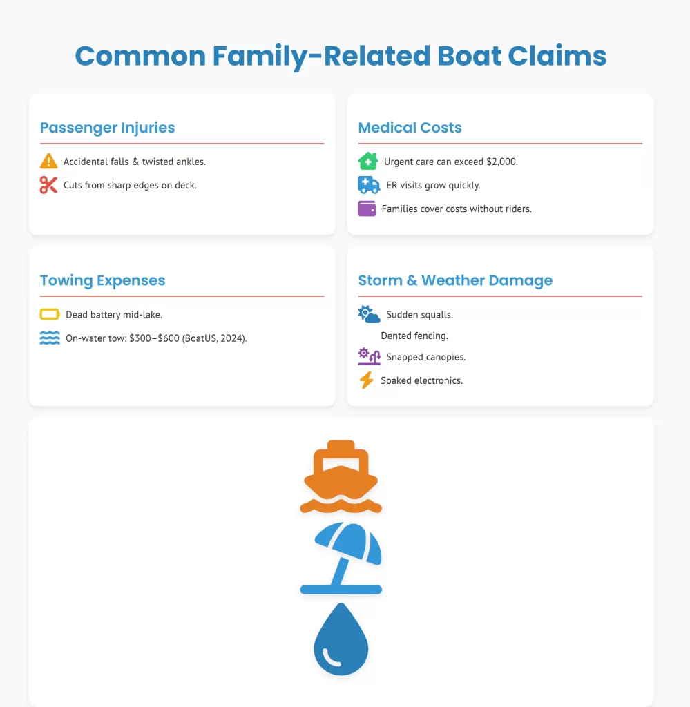 pontoon insurance for families - common family-related claims