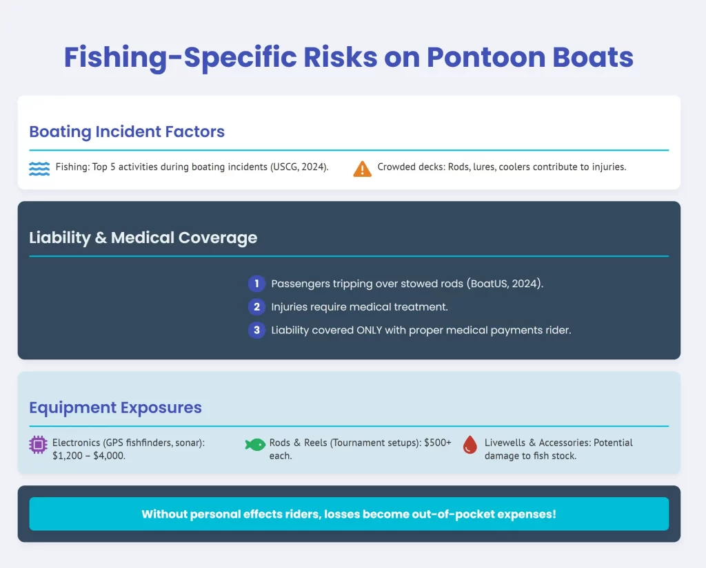 pontoon insurance for fishing - fishing-specific risks