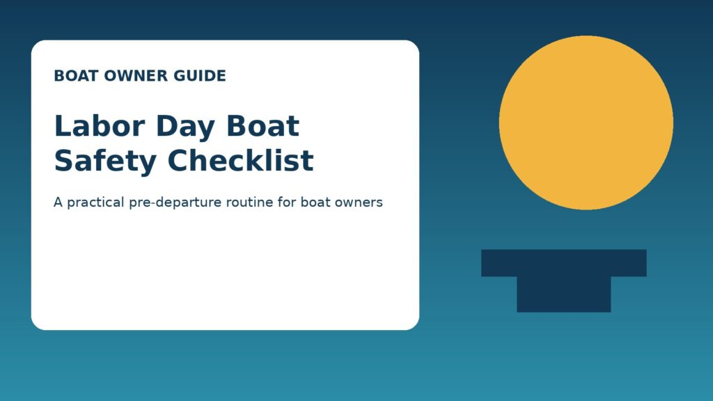 Labor Day Boat Safety Checklist